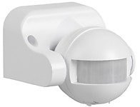 Датчик движения белый, макс. нагрузка 1100 Вт, уголобзора 180гр.,дальность 12 м, IP 44
