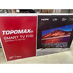 43" Телевизор TOPOMAX (TM43FHSBK) черный 1920x1080, Full HD, 60 Гц, Wi-Fi, Smart TV, Android TV 14.0