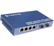 TSn-4P2F Гигабитный PoE коммутатор с оптическими интерфейсами