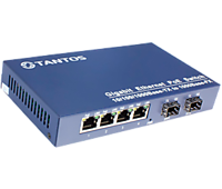 TSn-4P2F Гигабитный PoE коммутатор с оптическими интерфейсами